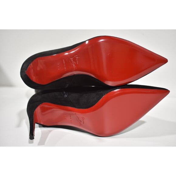 Christian Louboutin Kate Botta 85 Black Suede Knee High Zipper Heel Boot 35.5 - Picture 12 of 12